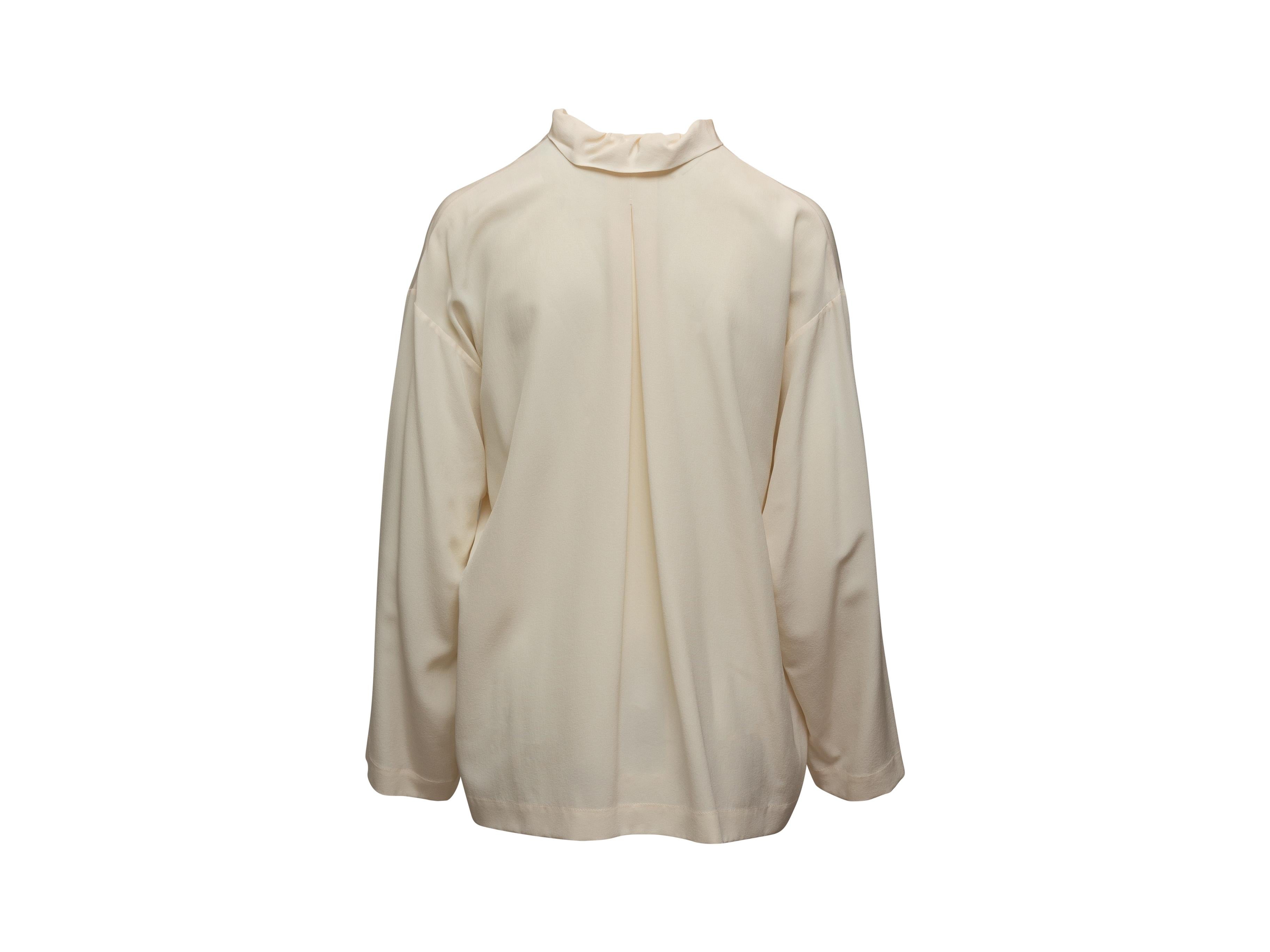 cream silk blouses