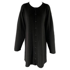 ESKANDAR M Size Black Cashmere Oversized Cardigan