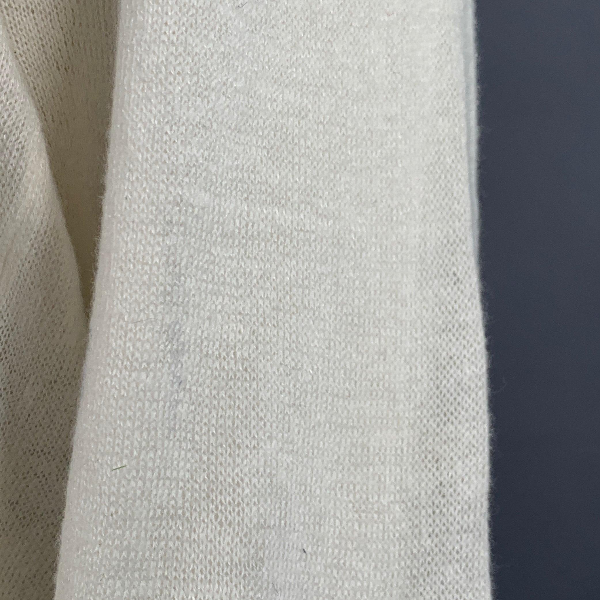 Women's ESKANDAR Size L Cream Linen Cotton Knit Oversized Pullover For Sale
