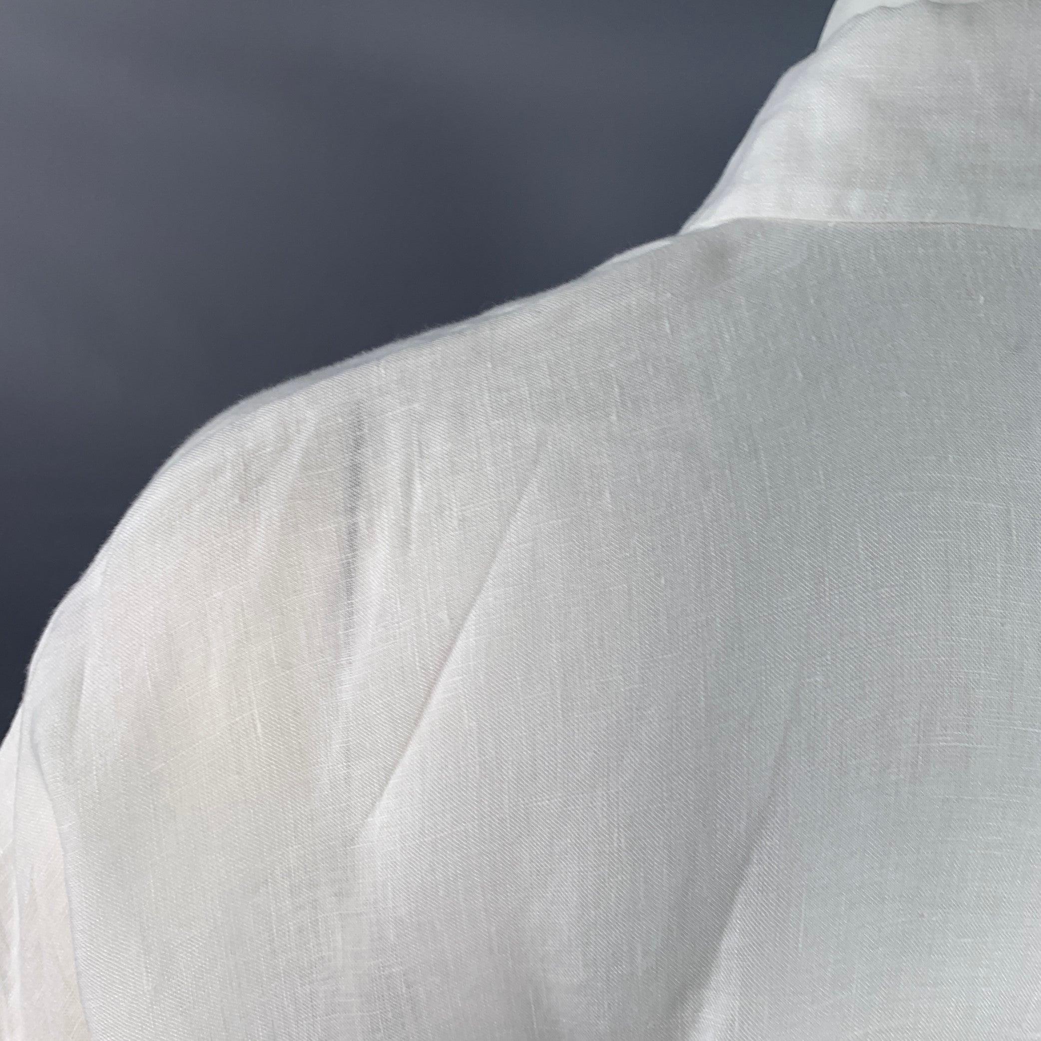 ESKANDAR Size L White Linen Oversized Button Up Shirt (Chemise à boutons surdimensionnée en lin blanc) Bon état - En vente à San Francisco, CA