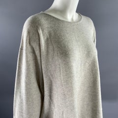 ESKANDAR Size M Light Grey Cashmere Sweater