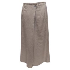 Eskandar Taupe Wide-Leg Linen Pants