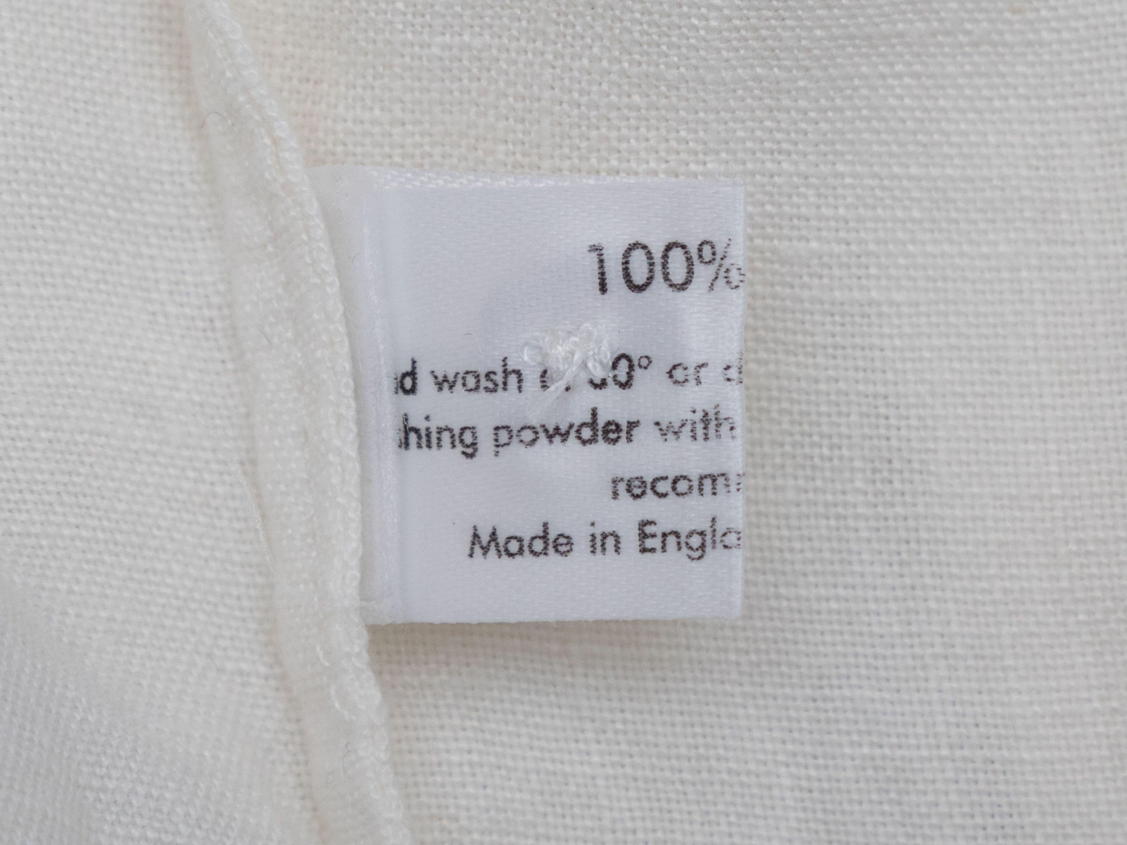 Gray Eskandar White Linen Oversized ButtoLinen Oversized Button-Up Top