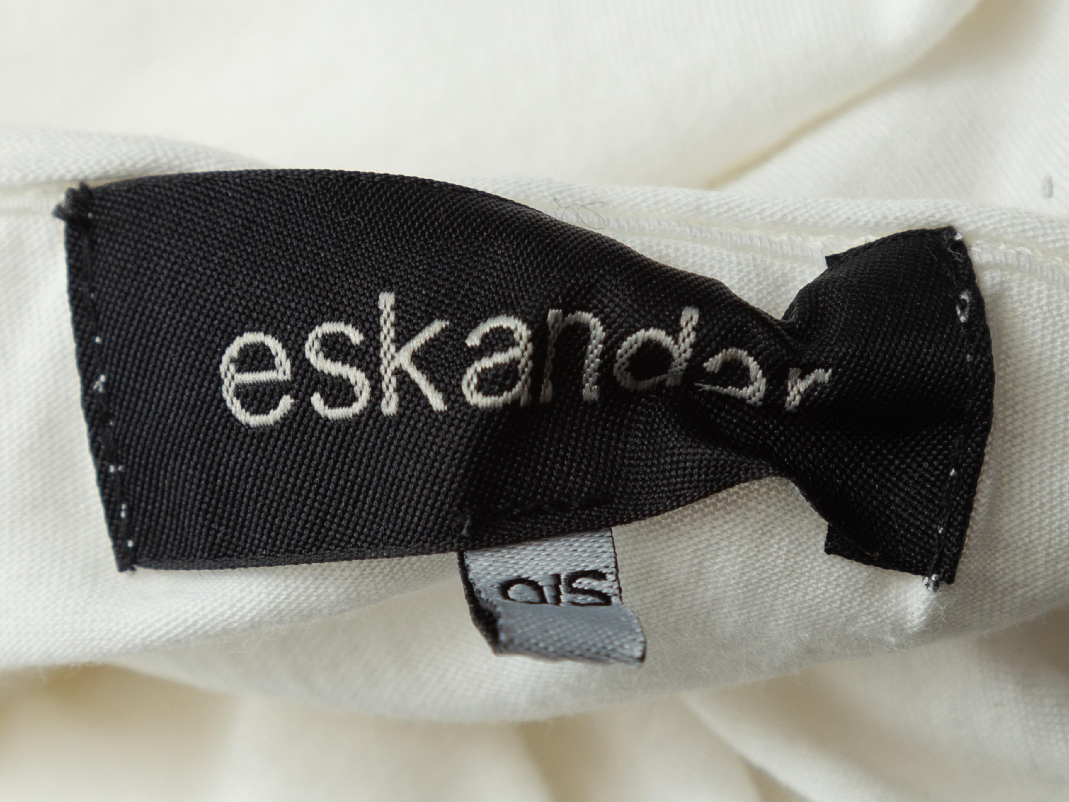 Eskandar White Short Sleeve Top In Good Condition In New York, NY
