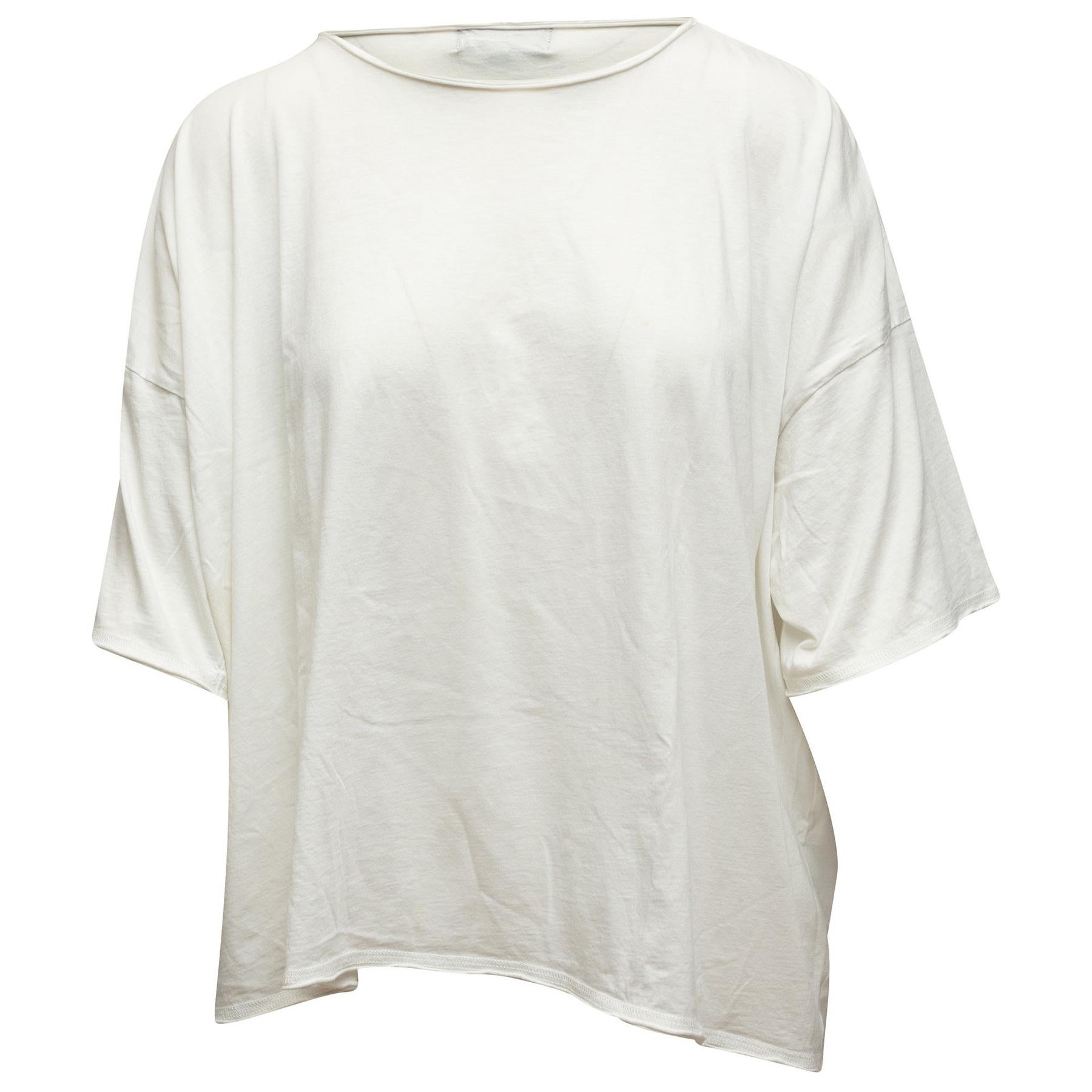 Eskandar White Short Sleeve Top