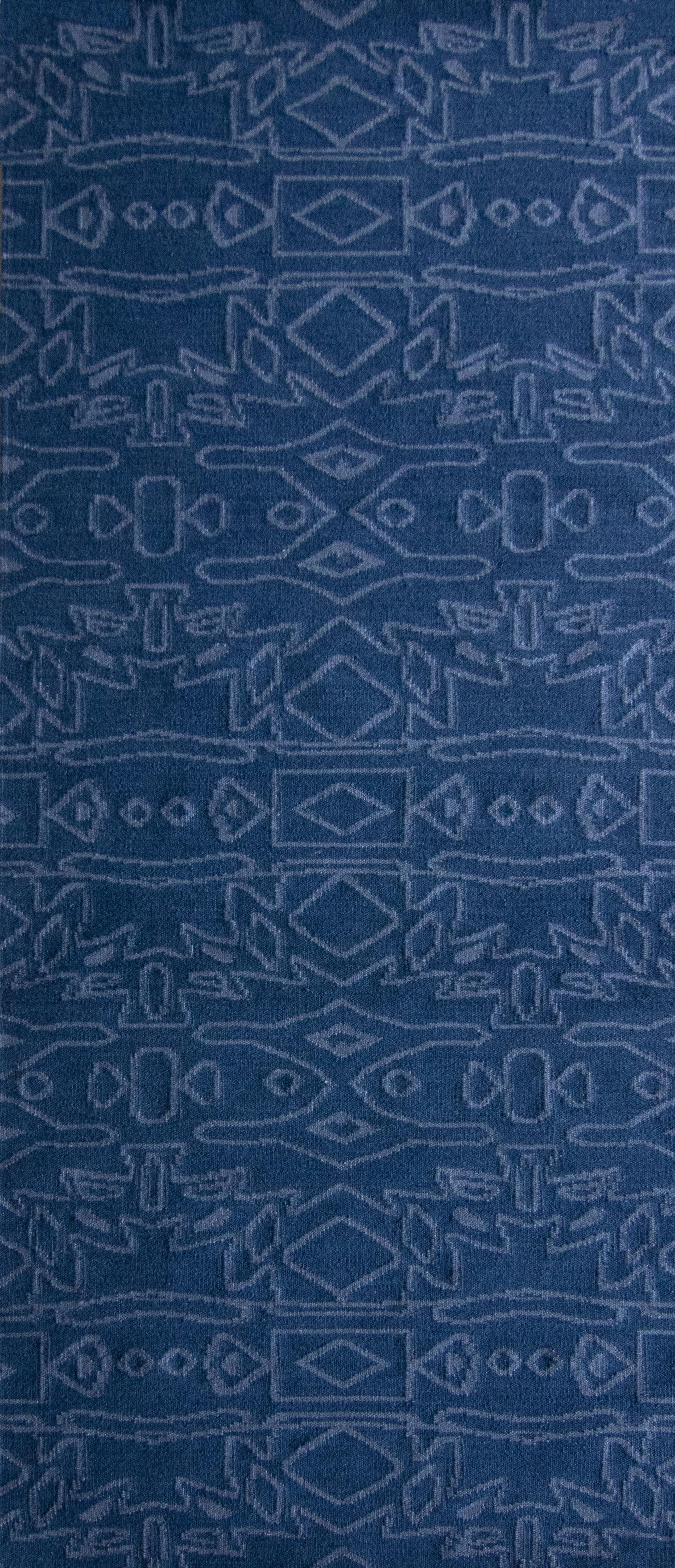 Rug Pattern: Akimbo - Indigo
Material: 100% Organic Cotton
Quality: Flat-weave, handwoven 
Size: 8'-0