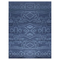Eskayel, Akimbo, Indigo Flat-Weave Rug