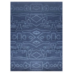 Eskayel, Akimbo, Indigo Flat-Weave Rug