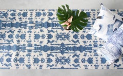 Eskayel, Biami, Indigo Flat-Weave Rug