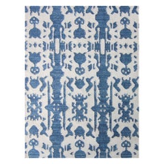 Eskayel, Biami, Indigo Flat-Weave Rug