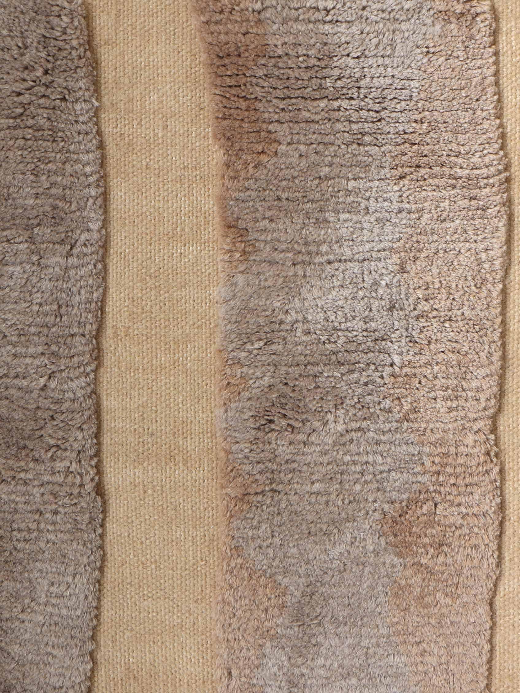 Eskayel, kühne Streifen, Siena-Teppich, Merinowolle/NZ Wolle Marokkanisches Flachgewebe (Handgeknüpft) im Angebot