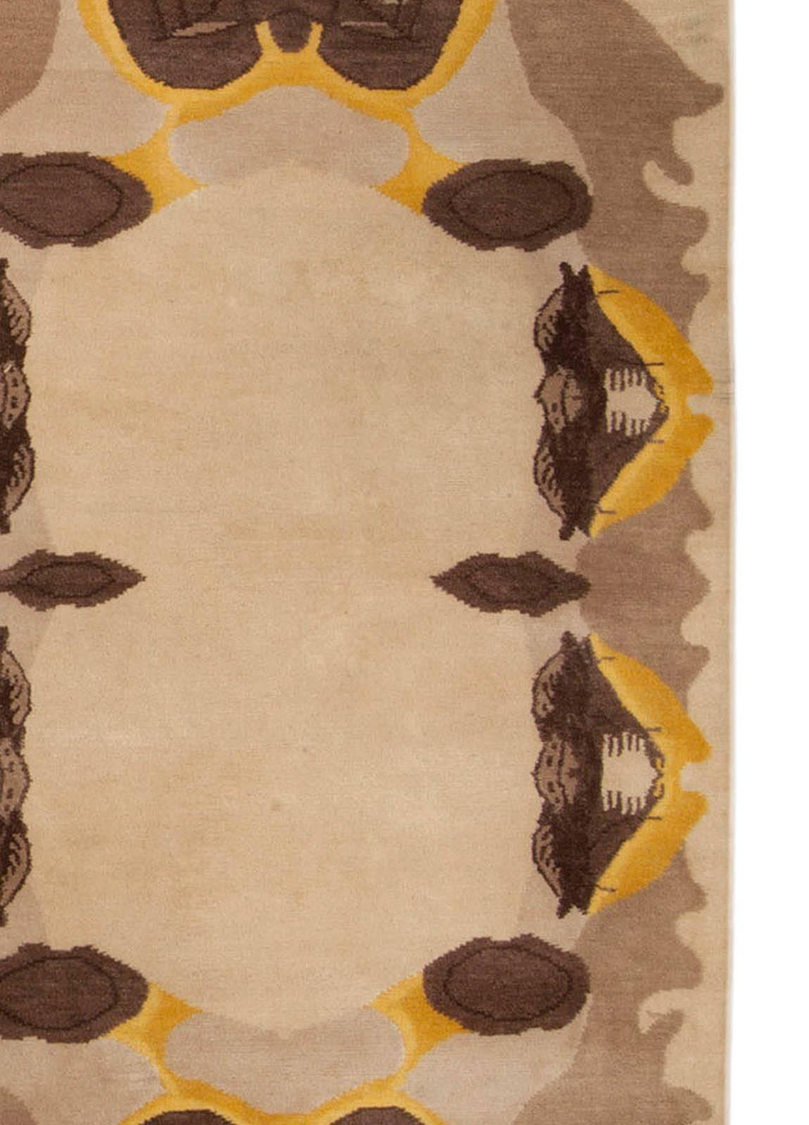 Tapis Eskayel-Culebra en laine abstrait et cubique fait à la main par Doris Leslie Blau Neuf - En vente à New York, NY