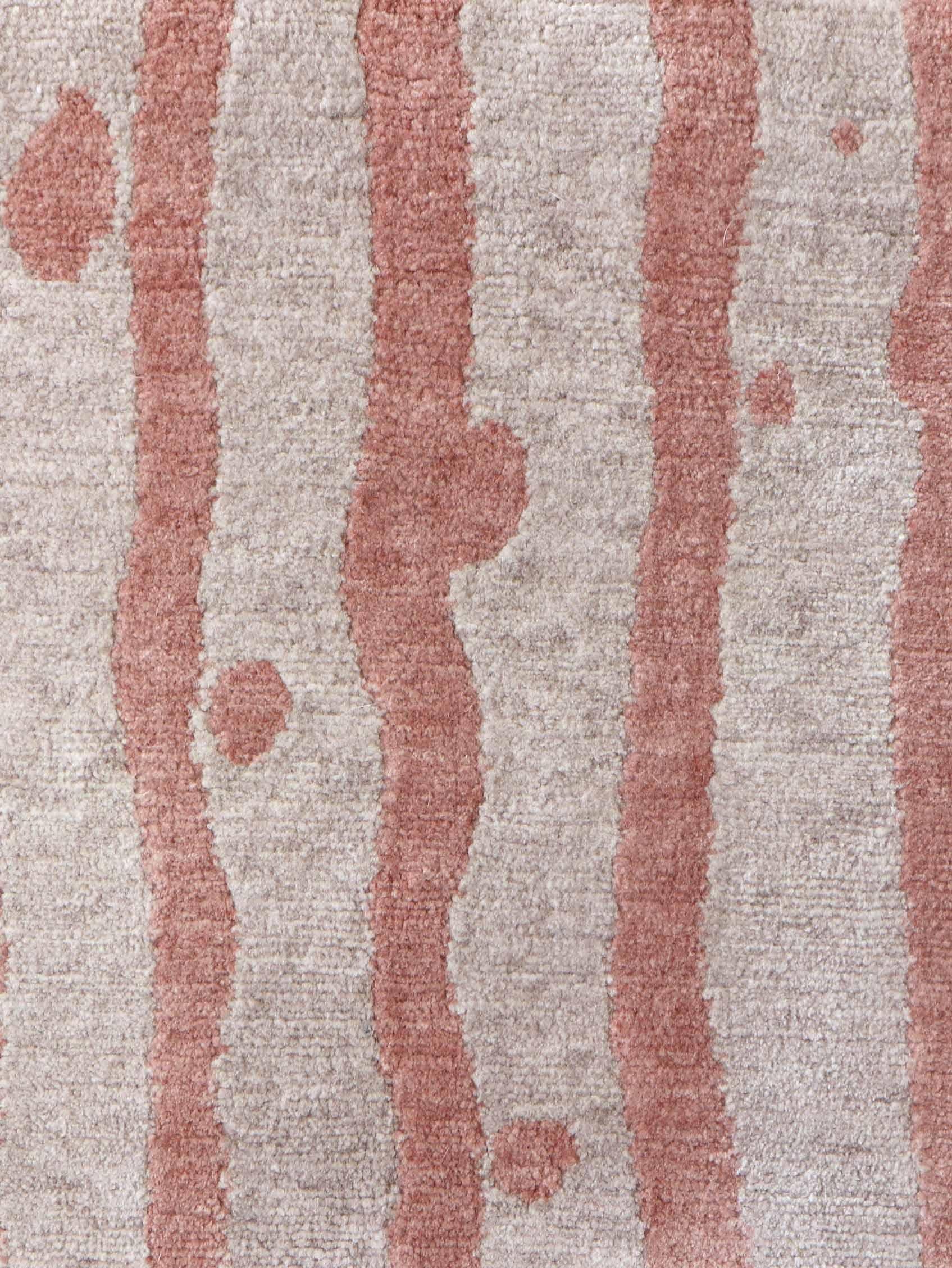 Eskayel, Drippy Stripe, tapis Sienna, tissage croisé en laine mérinos Neuf - En vente à Brooklyn, NY
