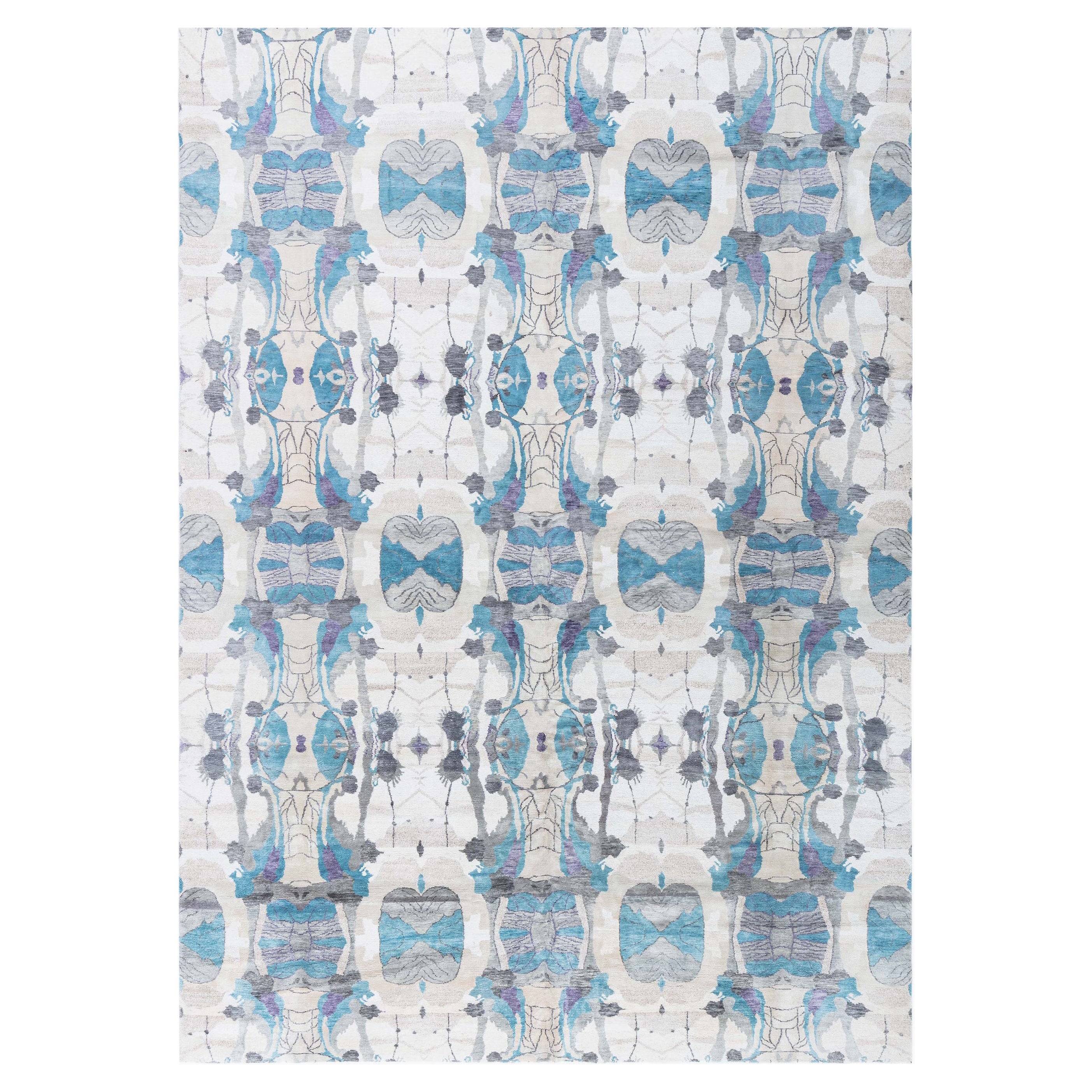 Eskayel Dynasty Modern Handmade Wool Rug for Doris Leslie Blau For Sale
