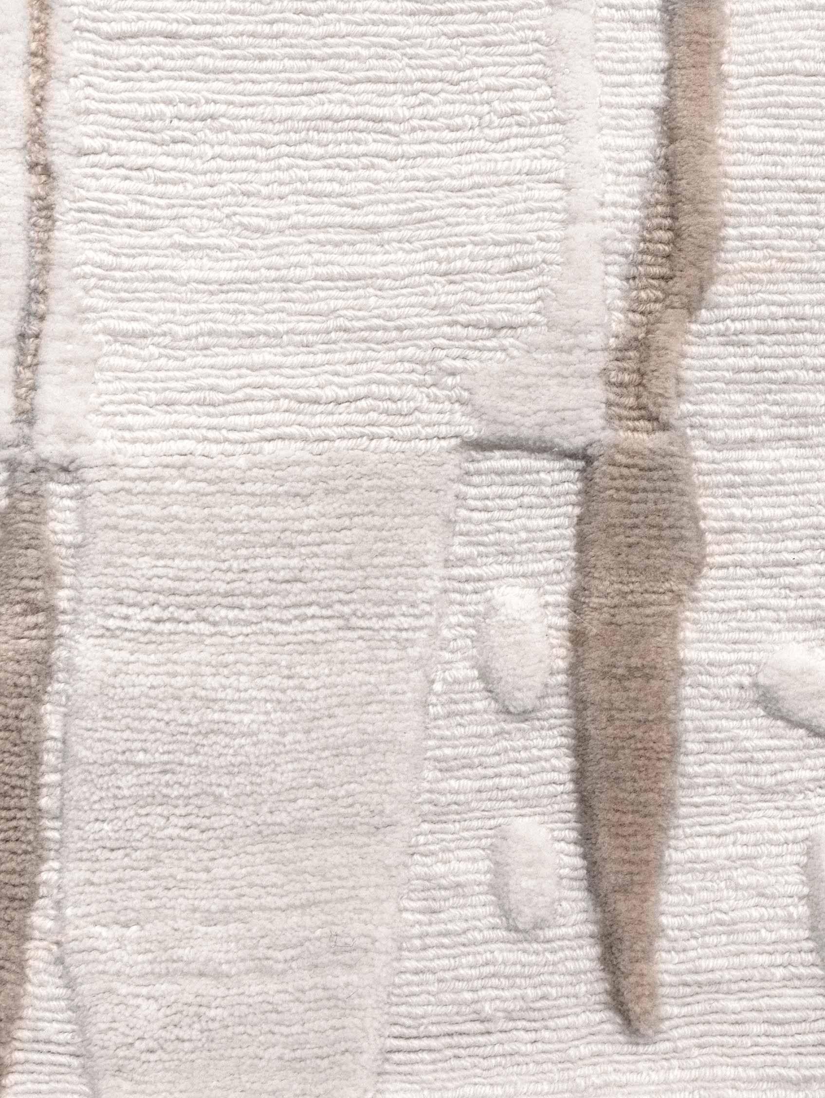 Eskayel, La Scala, Blanca-Teppich, Kreuzgewebe aus neuseelndischer Wolle (Handgeknüpft) im Angebot