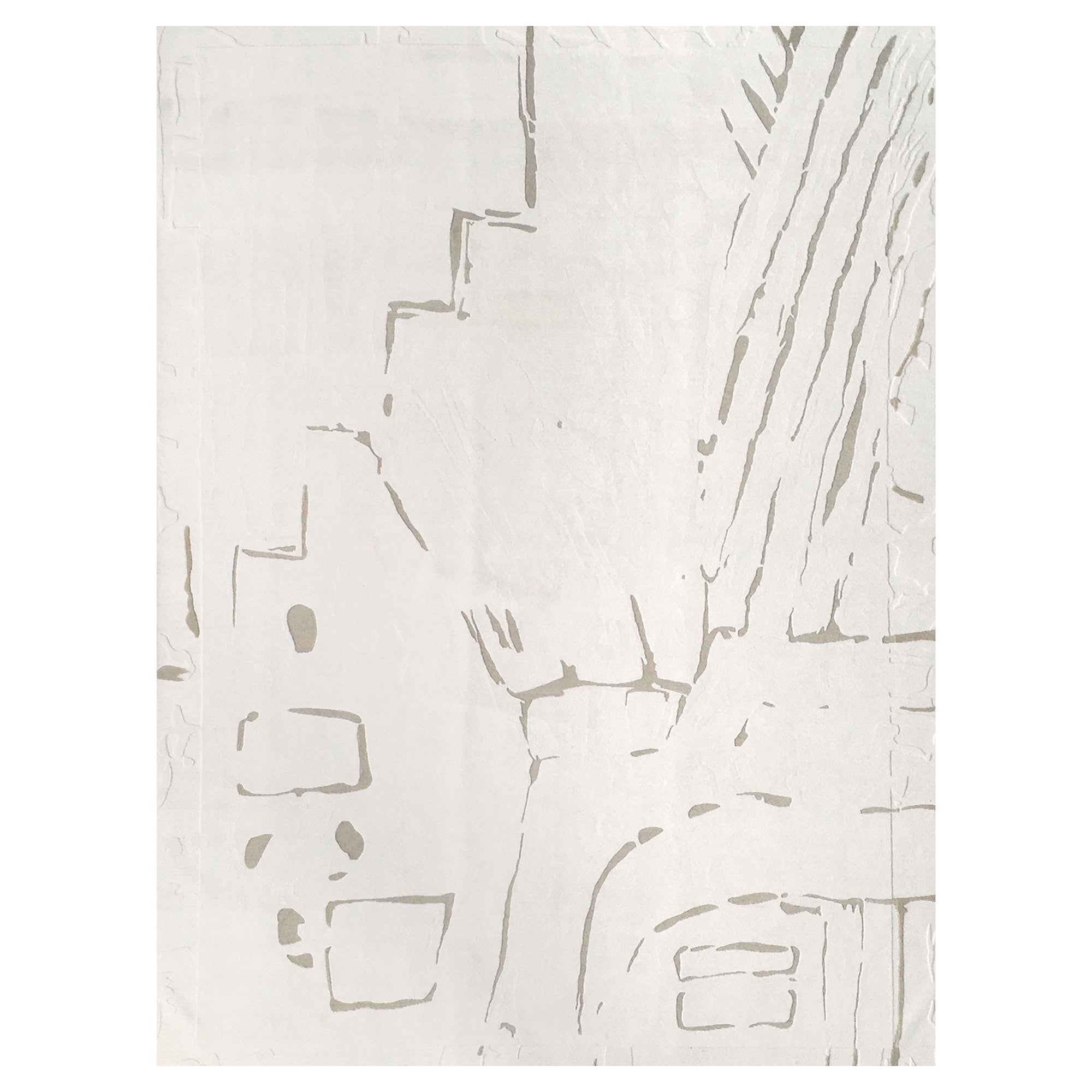 Eskayel, La Scala, Blanca Rug, New Zealand Wool Cross Weave For Sale