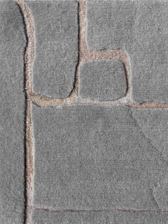 Eskayel, Portico, Greyscale Rug, New Zealand Wool Cross Weave
