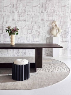 Eskayel, Sky Arc, Neutral Rug, New Zealand Wool/Silk Cross Weave