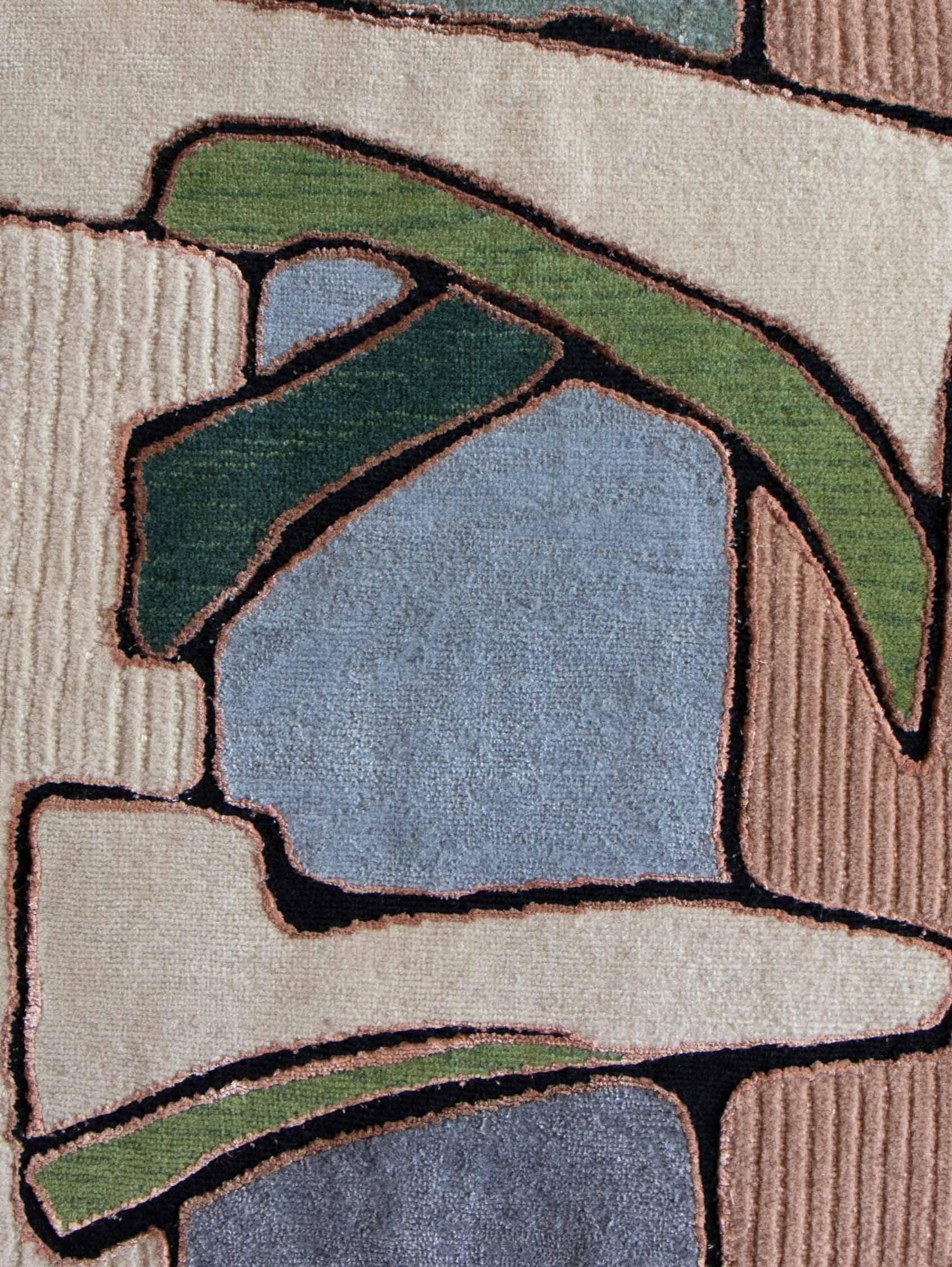 Tapis Eskayel, Sky Arc, Tesoro, tissage crois en laine/soie de Nouvelle-Zlande Neuf - En vente à Brooklyn, NY
