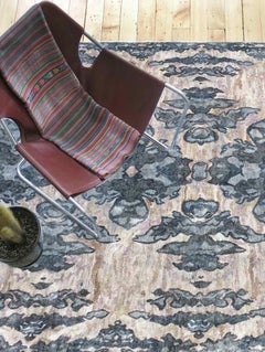 Eskayel, The Dance, Olive Rug, Bamboo Silk/Matka Silk Cross Weave