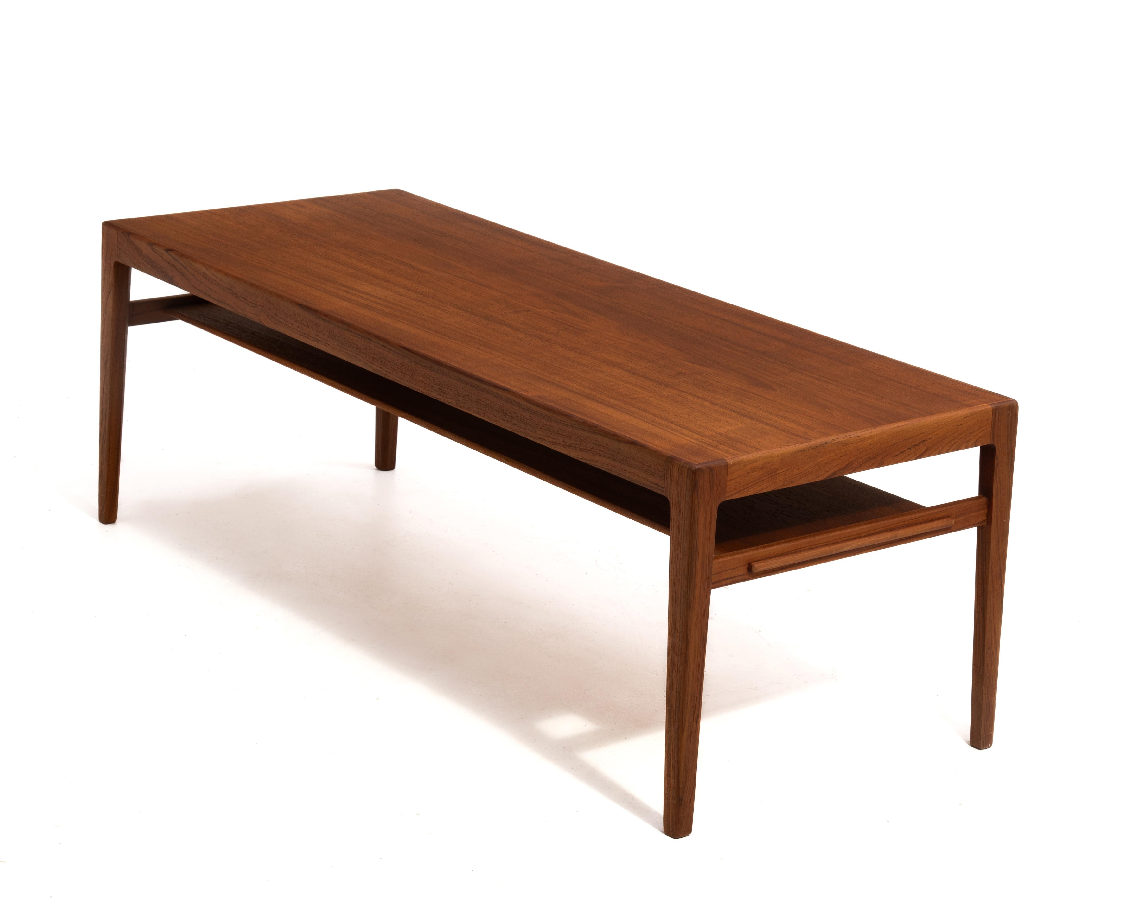 Eske Kristensen Ludvig Pontoppidan Danish Teak Coffee Cocktail Table 1960s 1