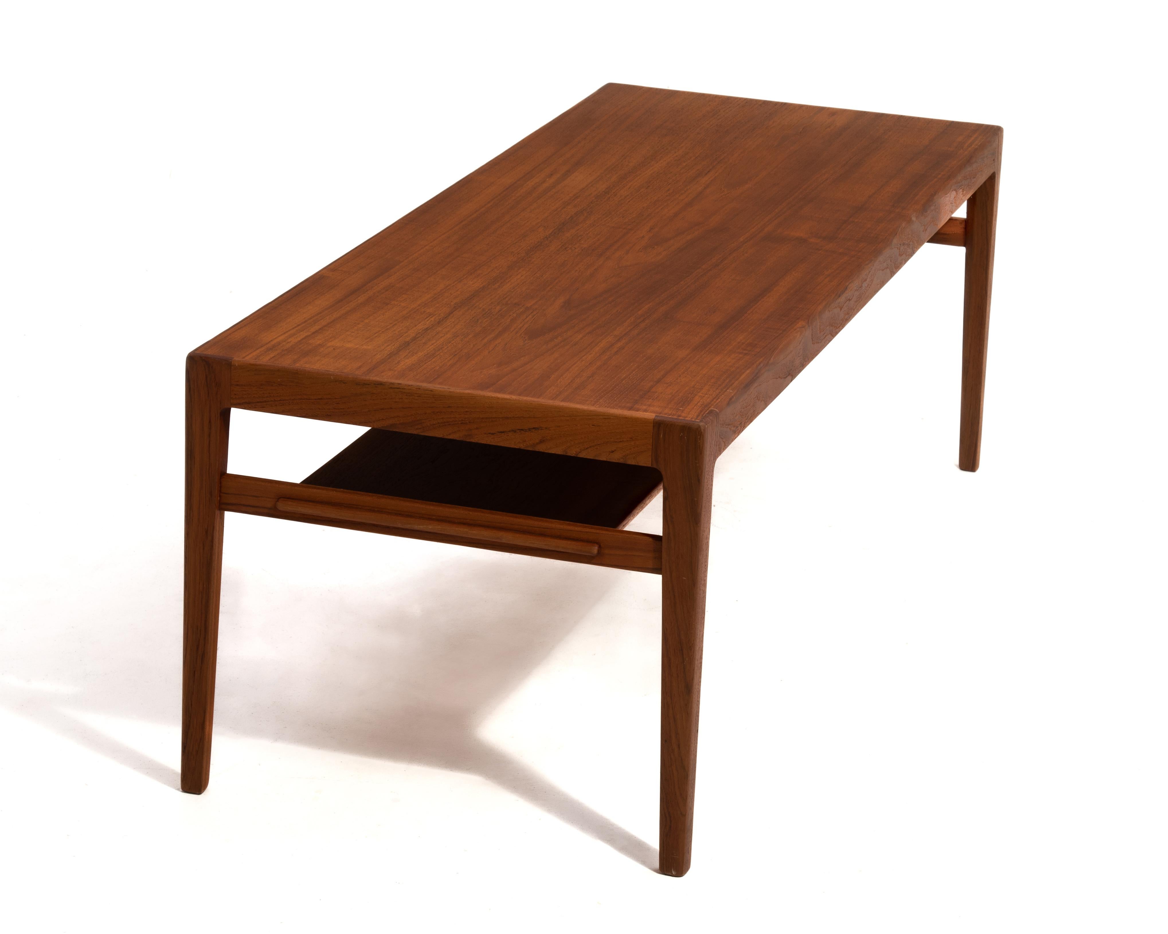 Eske Kristensen Ludvig Pontoppidan Danish Teak Coffee Cocktail Table 1960s 2