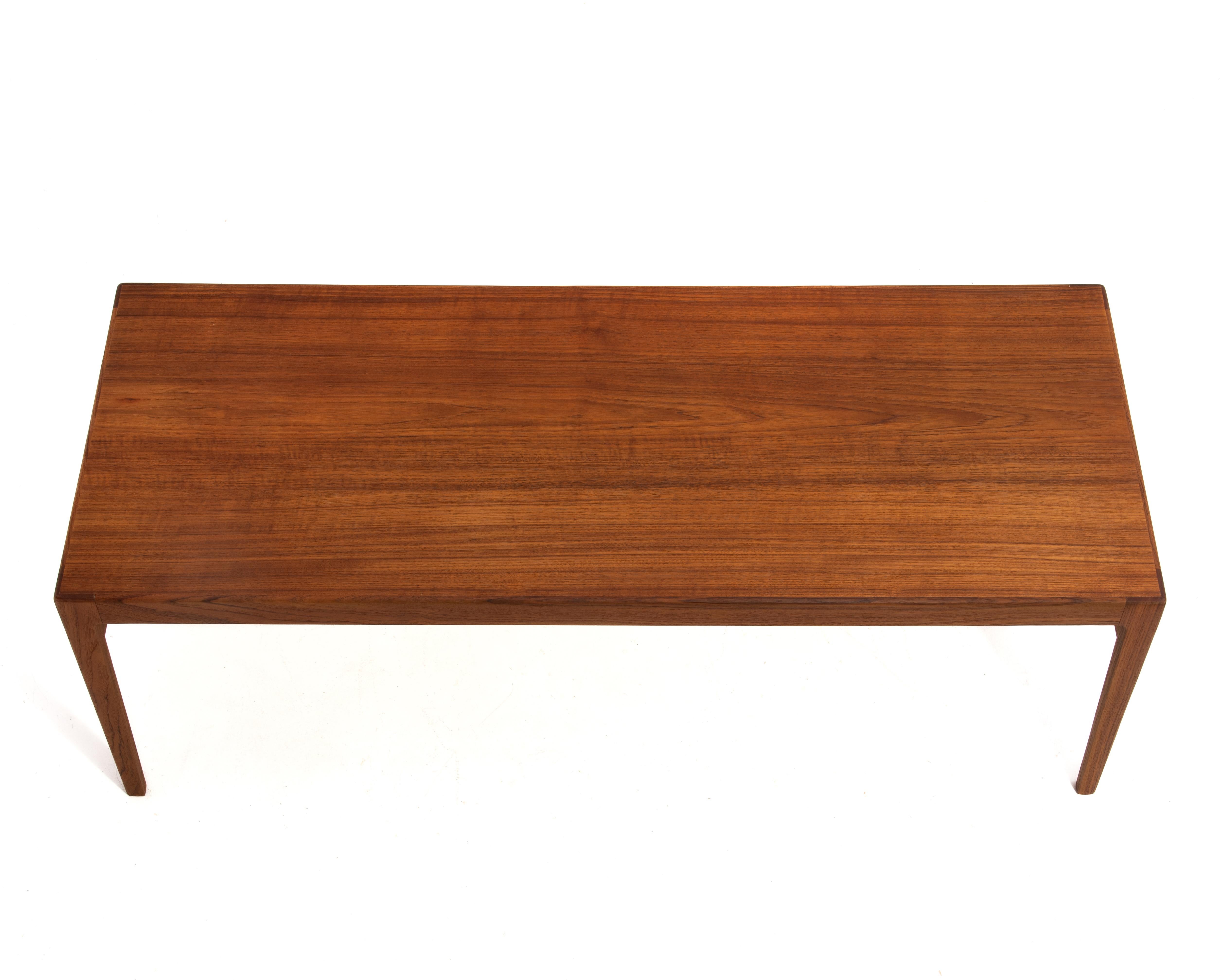 Eske Kristensen Ludvig Pontoppidan Danish Teak Coffee Cocktail Table 1960s 3