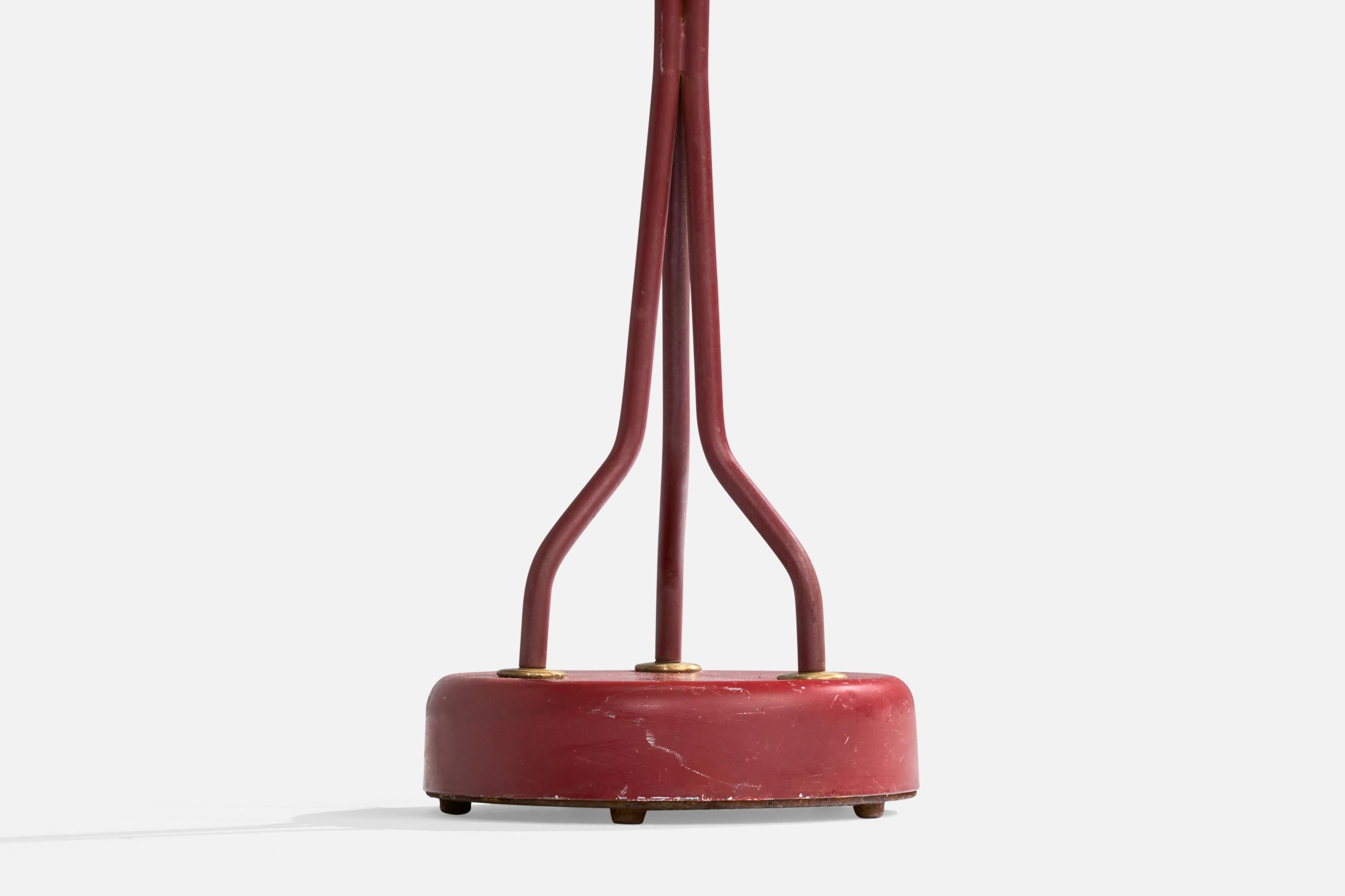 Eskilstuna Elektrofabrik, Floor Lamp, Brass, Metal, Rattan, Sweden 1960s For Sale 2