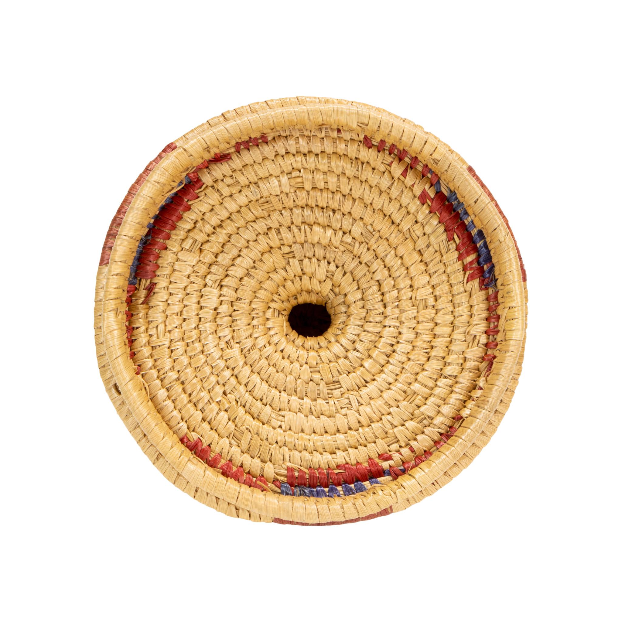 Native American Eskimo Lidded Basket For Sale