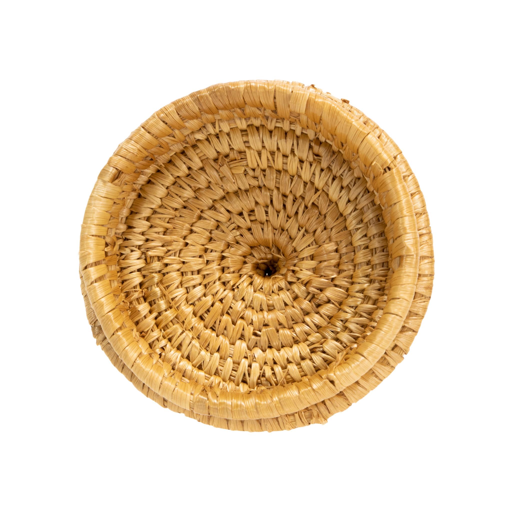 Cesta esquimal con tapa Fibra natural en venta