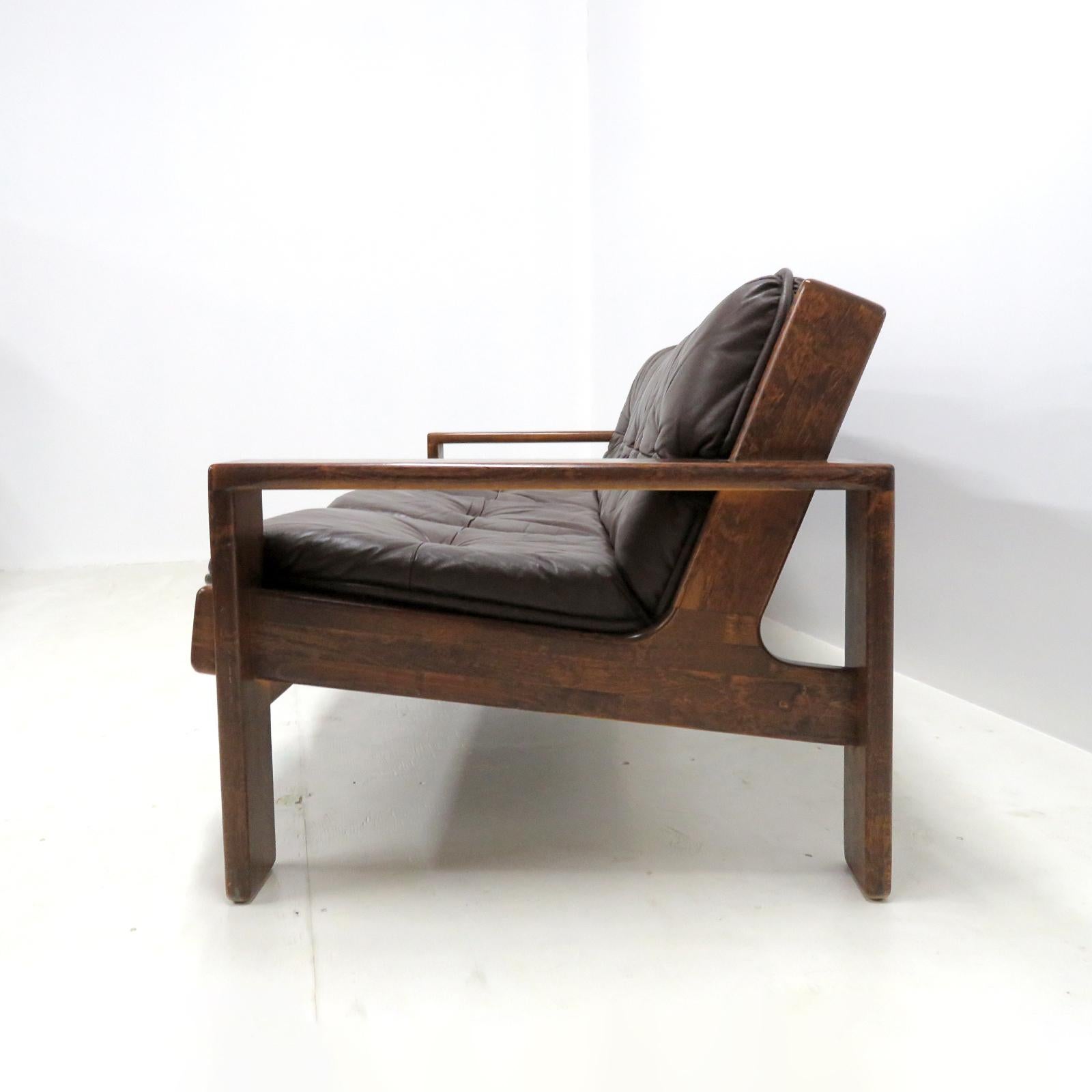 Esko Pajamies 'Bonanza' Leather Sofa, 1970 In Good Condition For Sale In Los Angeles, CA