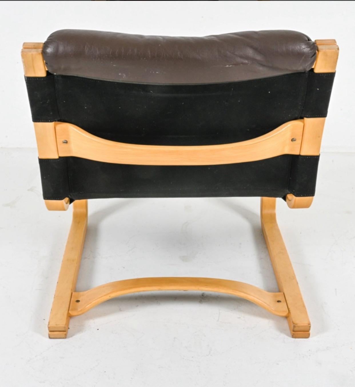 Esko Pajamies for ASKO Leather 'Koivutaru' Lounge Chair For Sale 2