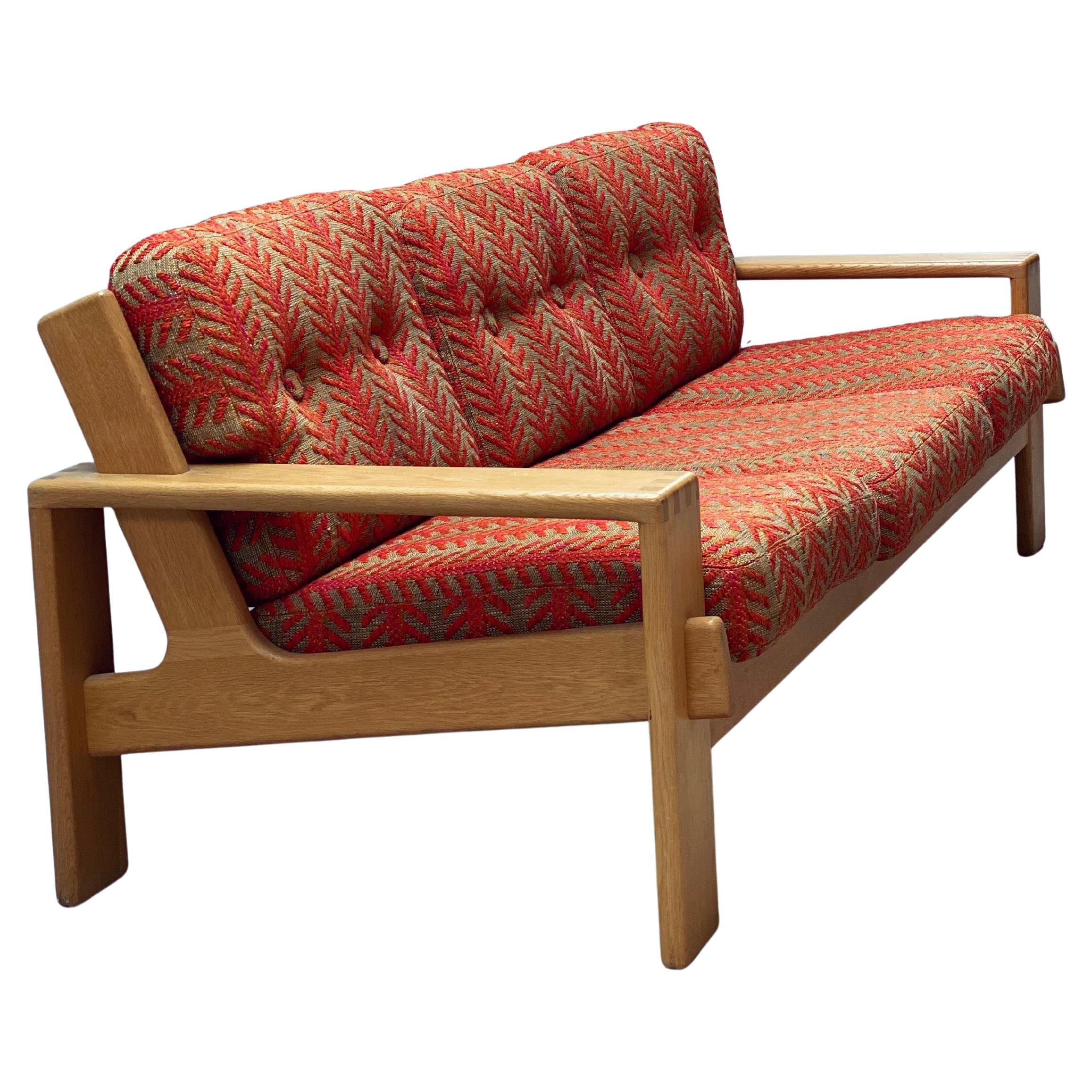 Esko Pajamies für Asko „Bonanza“ 3-Sitzer Sofa Eiche Holz. Finnland 1970s