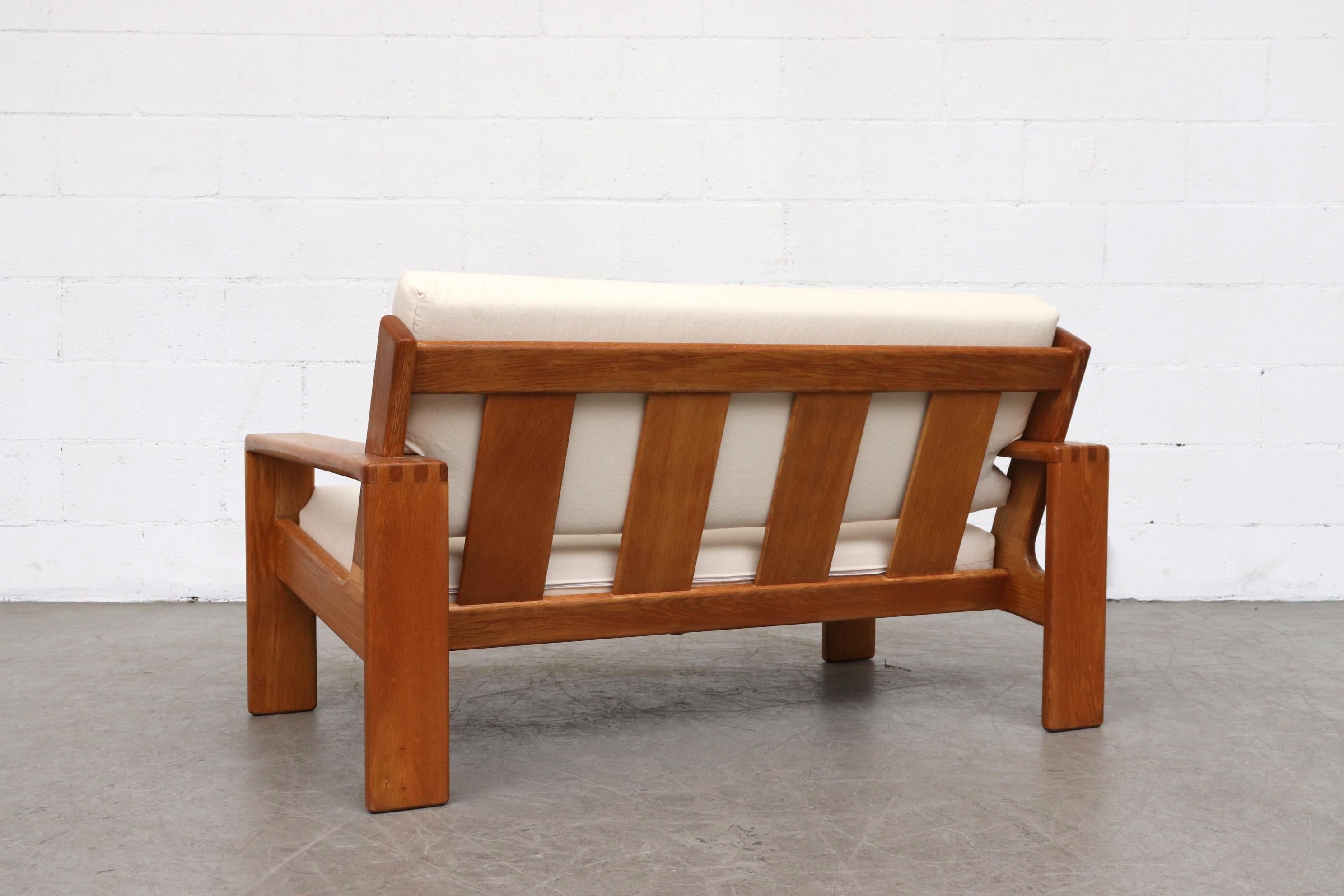 Finnish Esko Pajamies Oak Framed Loveseat for Asko