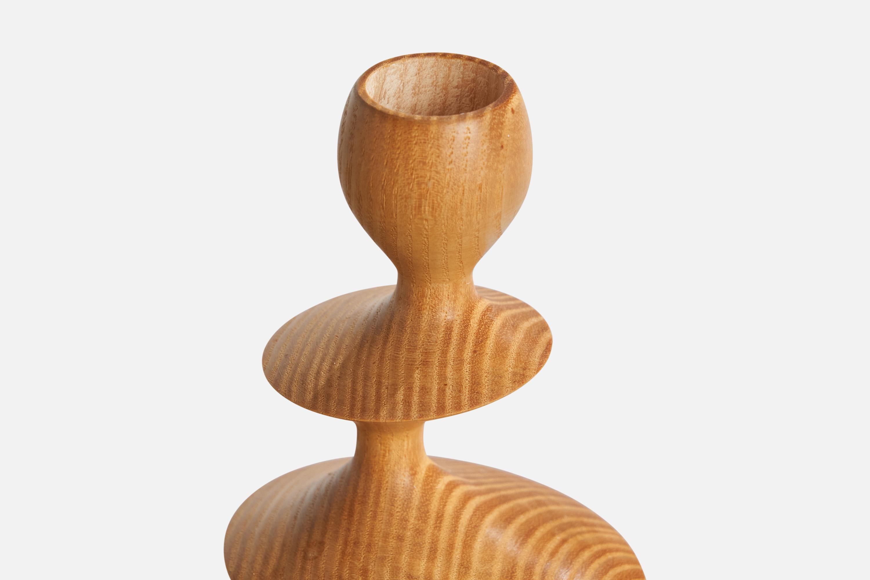 Esko Yrjälä, Candlestick, Pine, Finland, 1970s For Sale 1