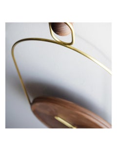 Eslabón Wall Clock by Nomon: Modern Walnut & Brass Design from Spain