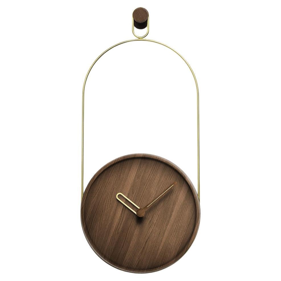 Eslabón Walnut Wall Clock