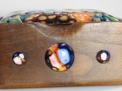 Esmaltes J. Amoros Enamel and Wood Carved Box