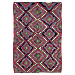 Esme Turkish Kilim Rug • Handmade Anatolian Vintage Tribal Wool Flatweave Carpet