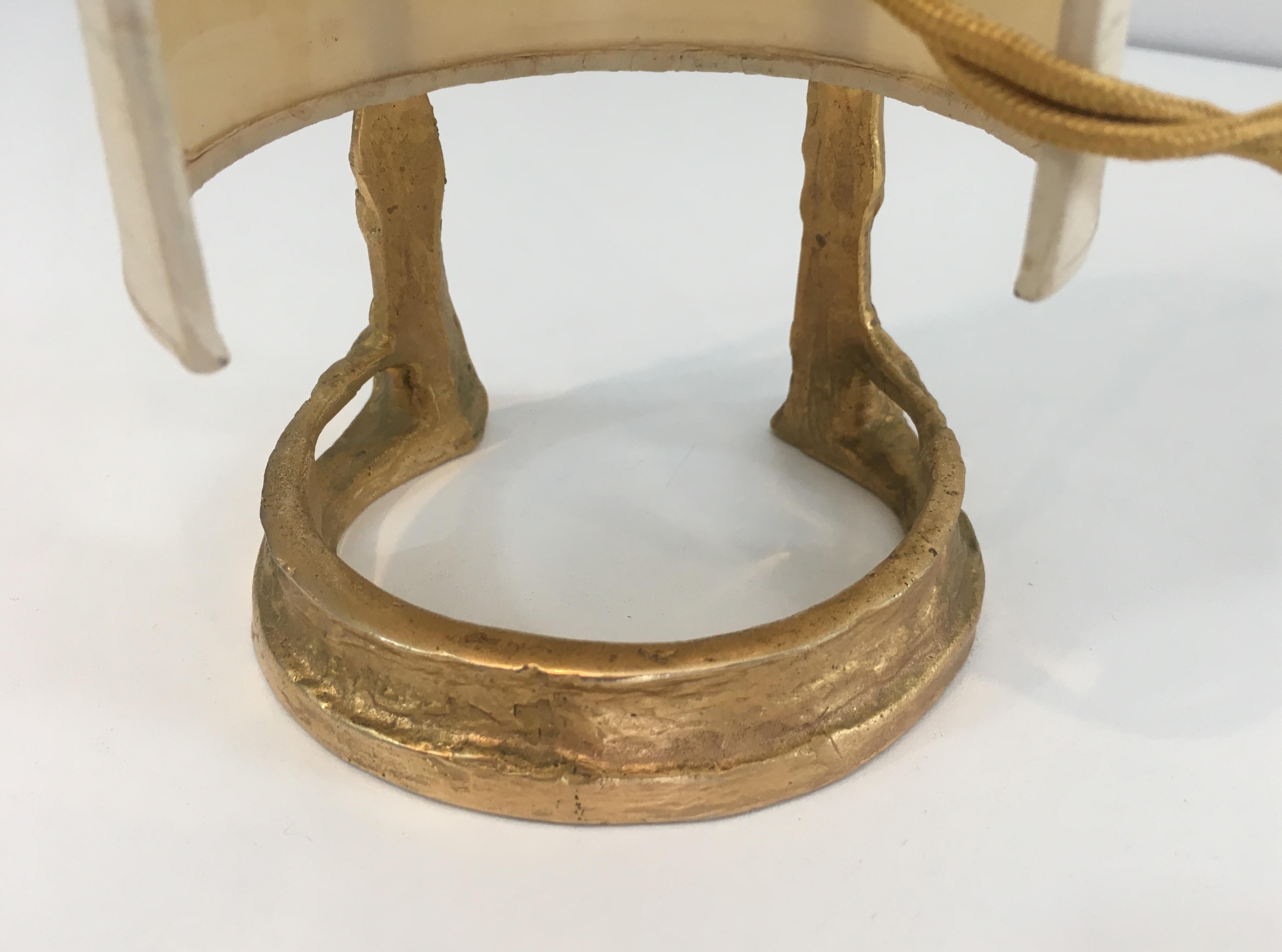 Esmeralda-Tischlampe aus vergoldeter Bronze von Felix Agostini im Angebot 10