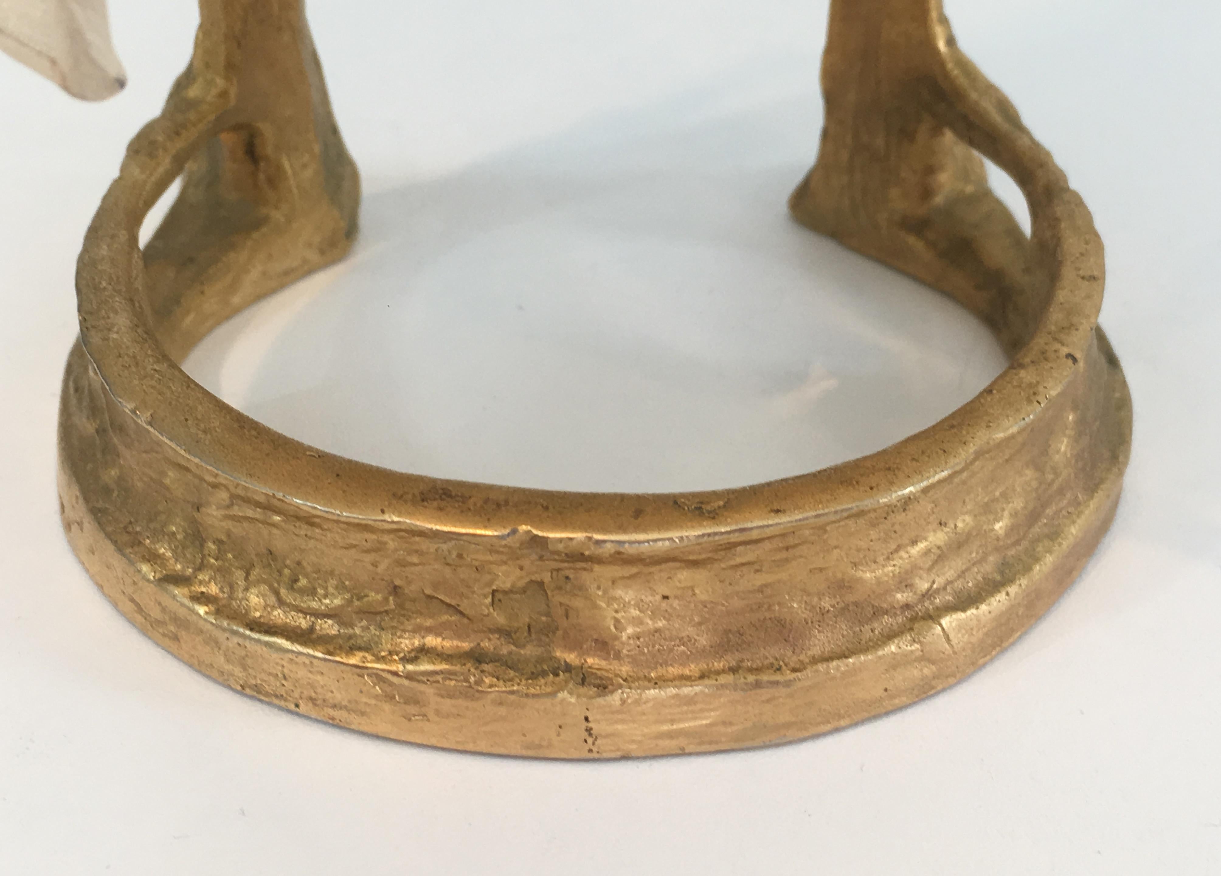 Esmeralda-Tischlampe aus vergoldeter Bronze von Felix Agostini im Angebot 11
