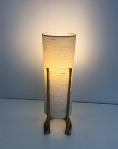 Lampe de bureau Esmeralda en bronze doré par Felix Agostini