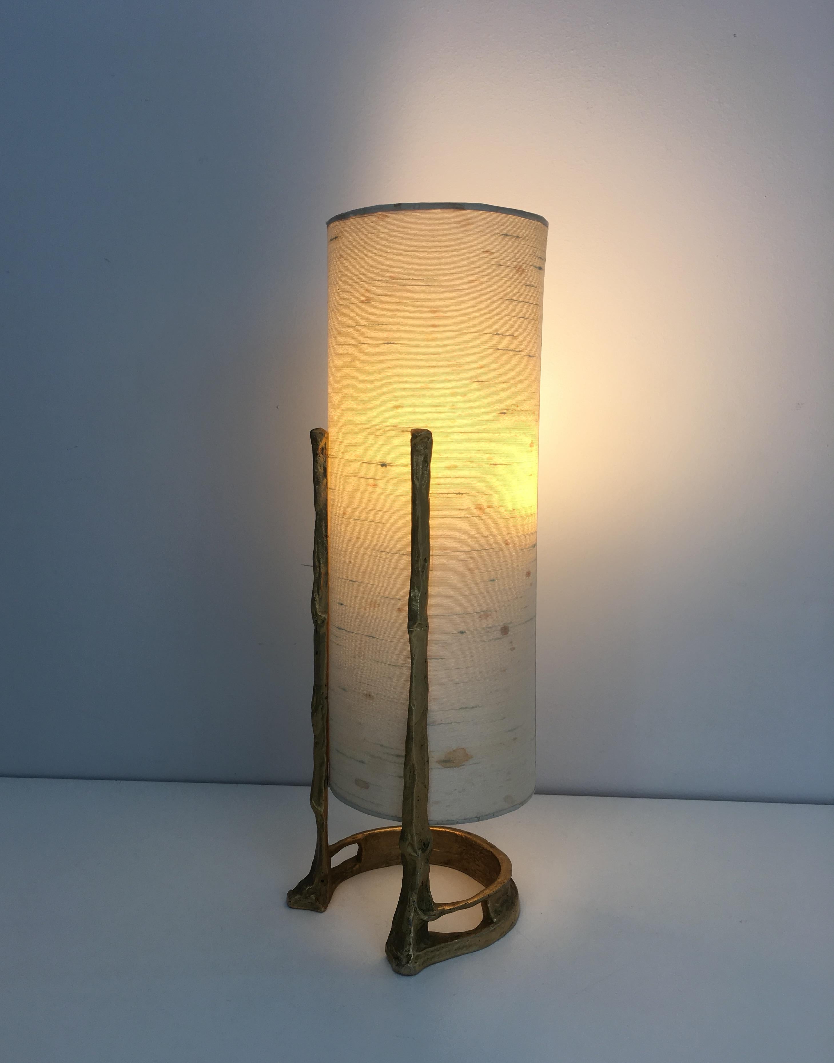 Mid-Century Modern Esmeralda Gild Bronze Table Lamp by Felix Agostini For Sale