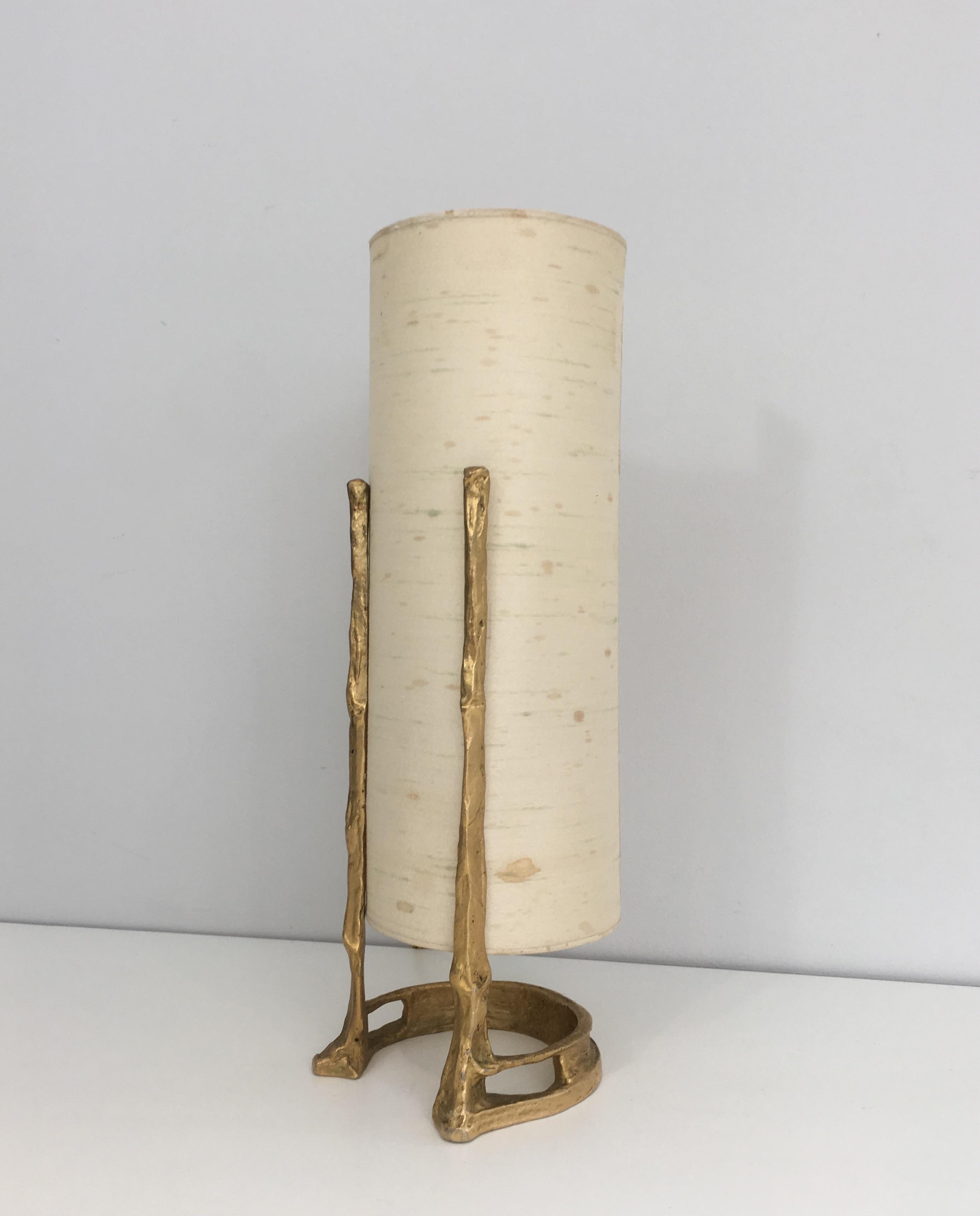 Esmeralda-Tischlampe aus vergoldeter Bronze von Felix Agostini im Zustand „Gut“ im Angebot in Marcq-en-Barœul, Hauts-de-France