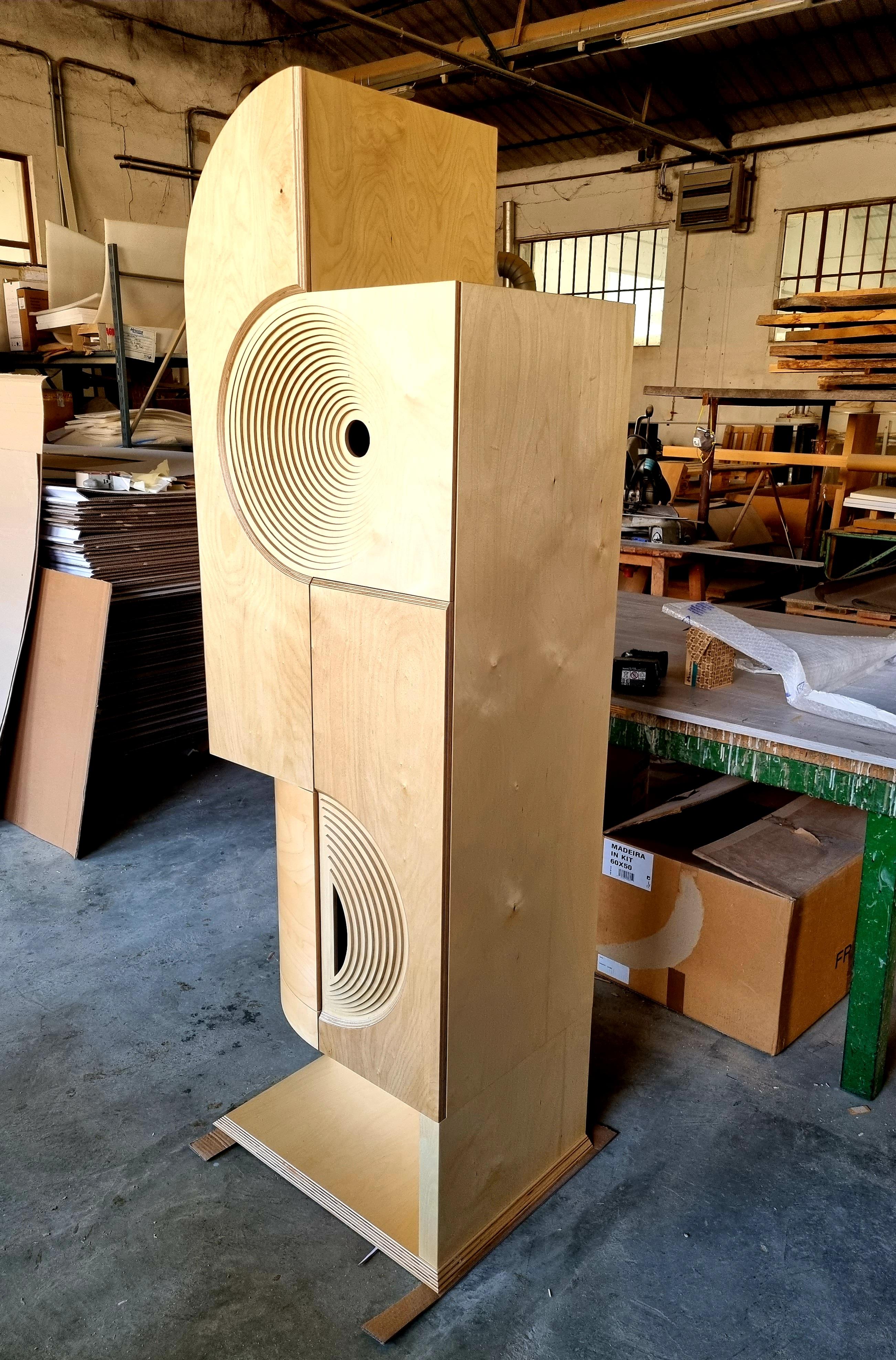 Credenza scultorea in legno Esmeraldina made in Italy in vendita 4