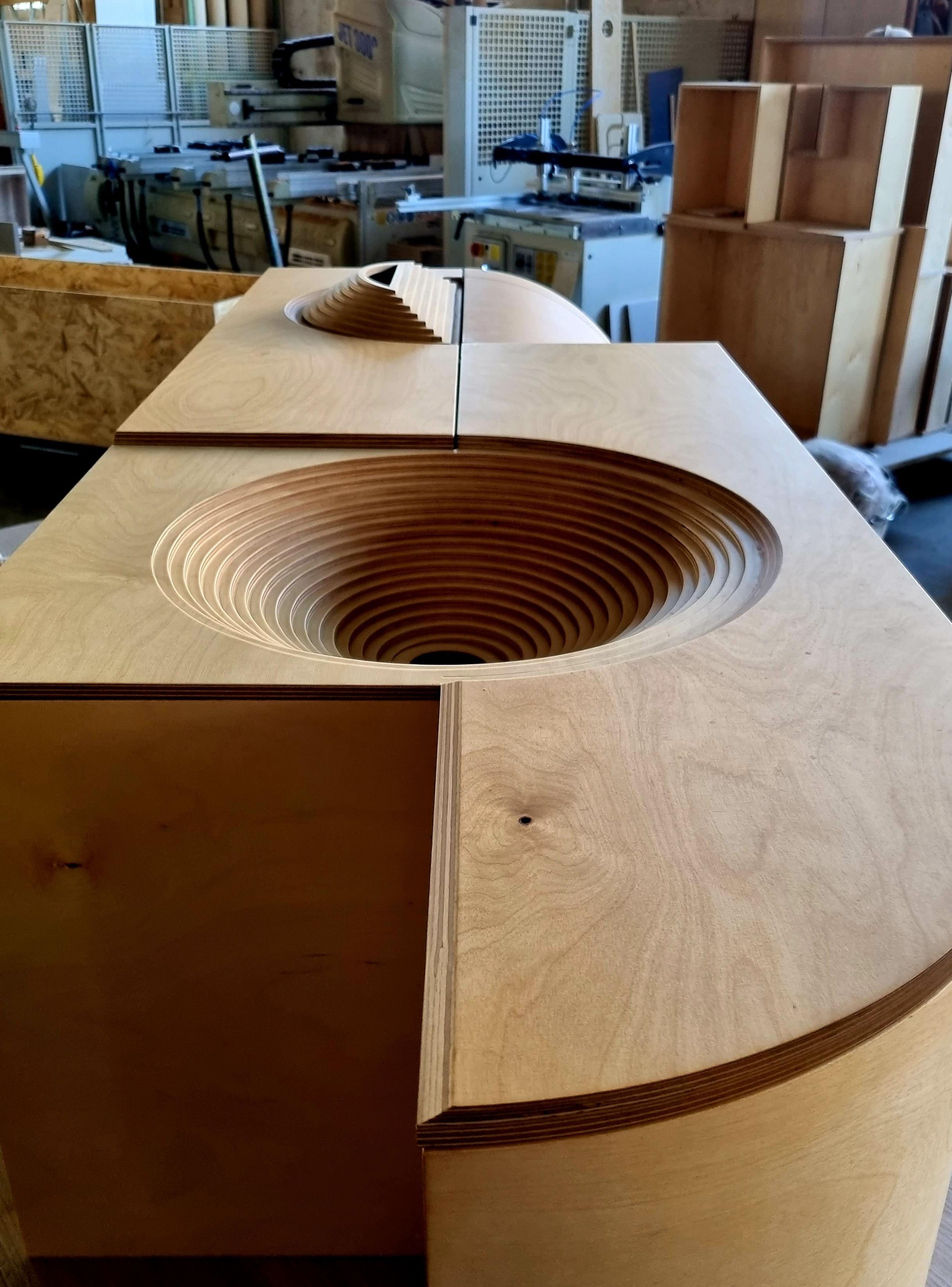 Credenza scultorea in legno Esmeraldina made in Italy in vendita 6