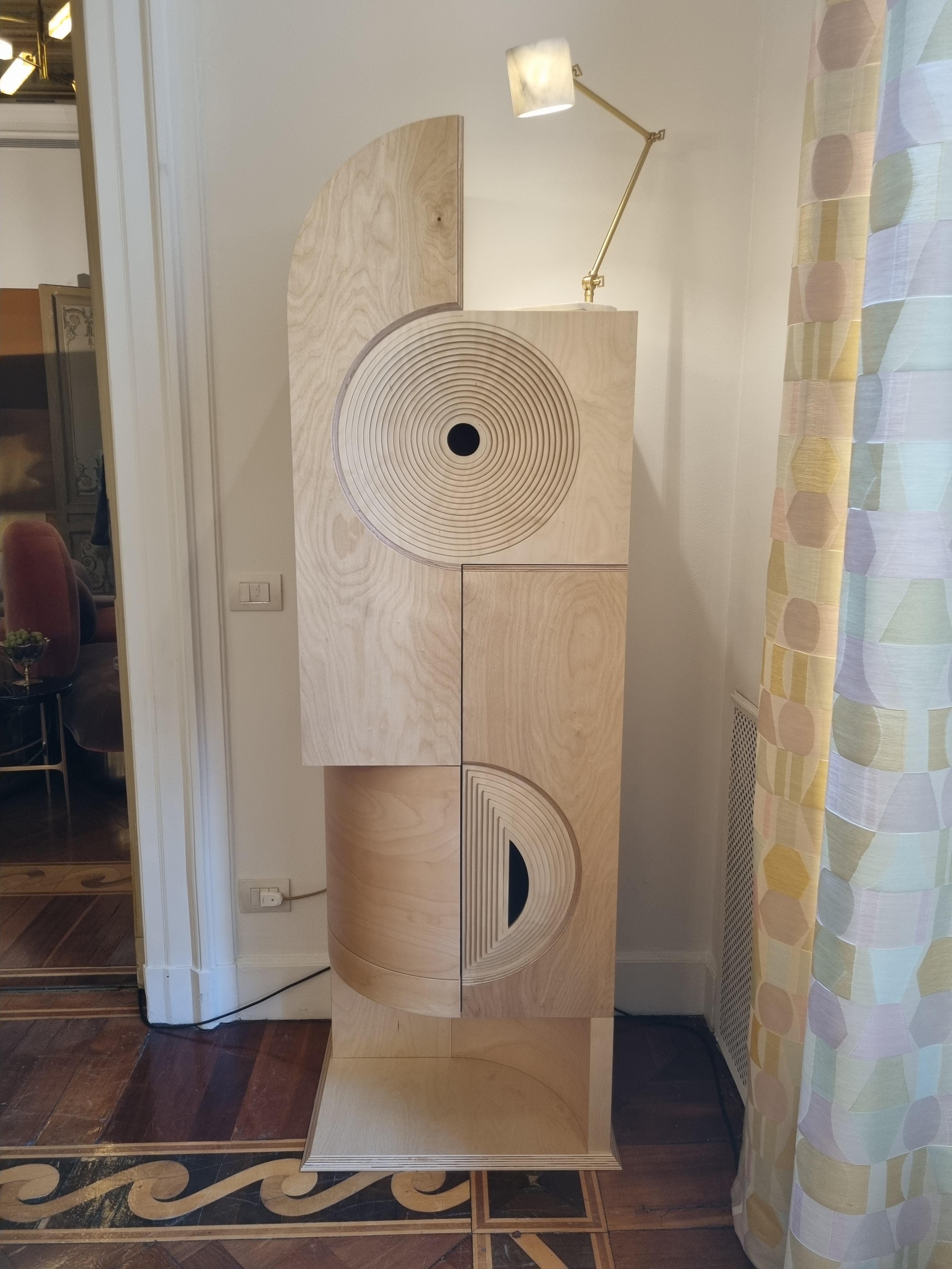 Credenza scultorea in legno Esmeraldina made in Italy in vendita 2