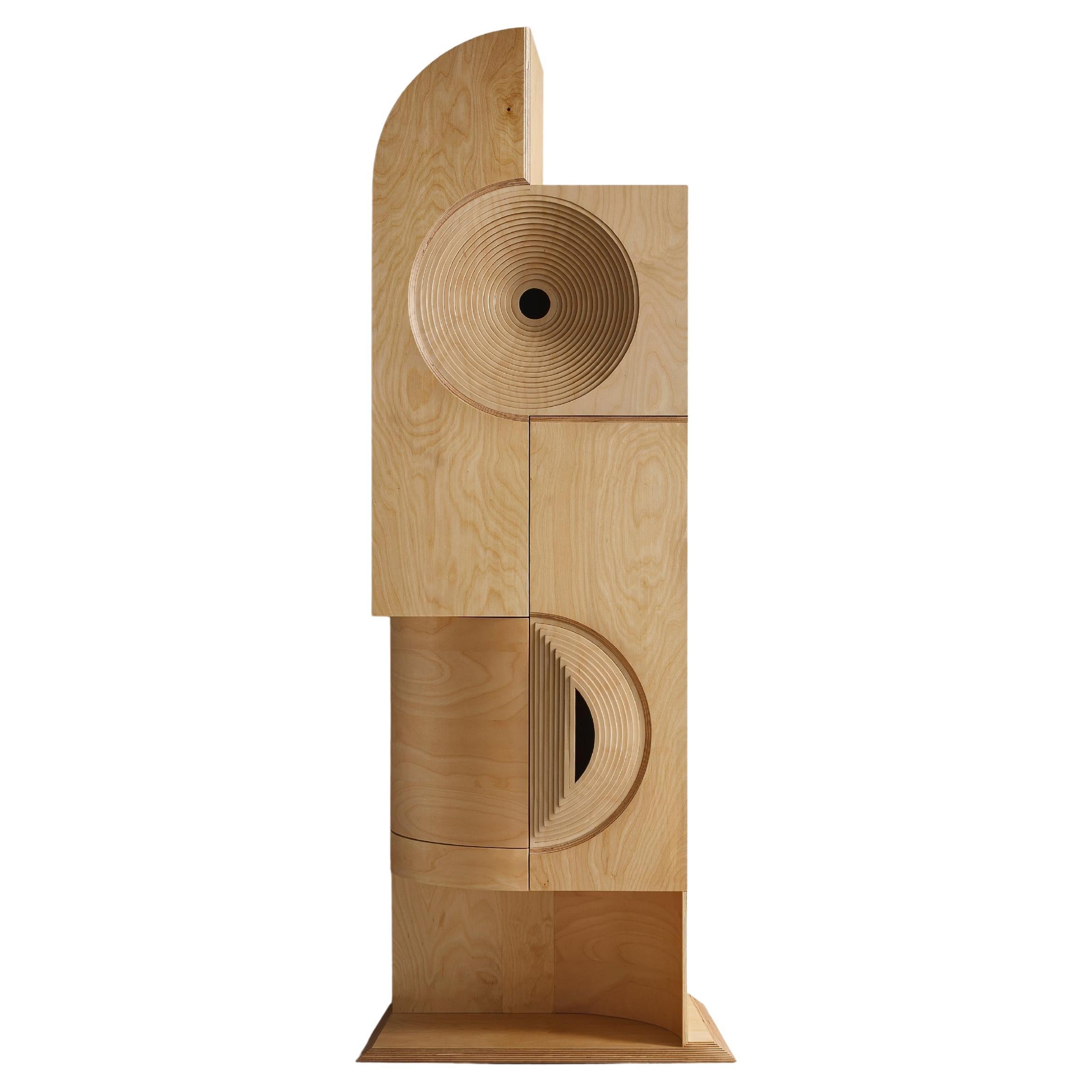 Credenza scultorea in legno Esmeraldina made in Italy in vendita