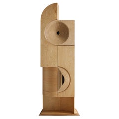 Esmeraldina wood sculptural made in Italy sideboars