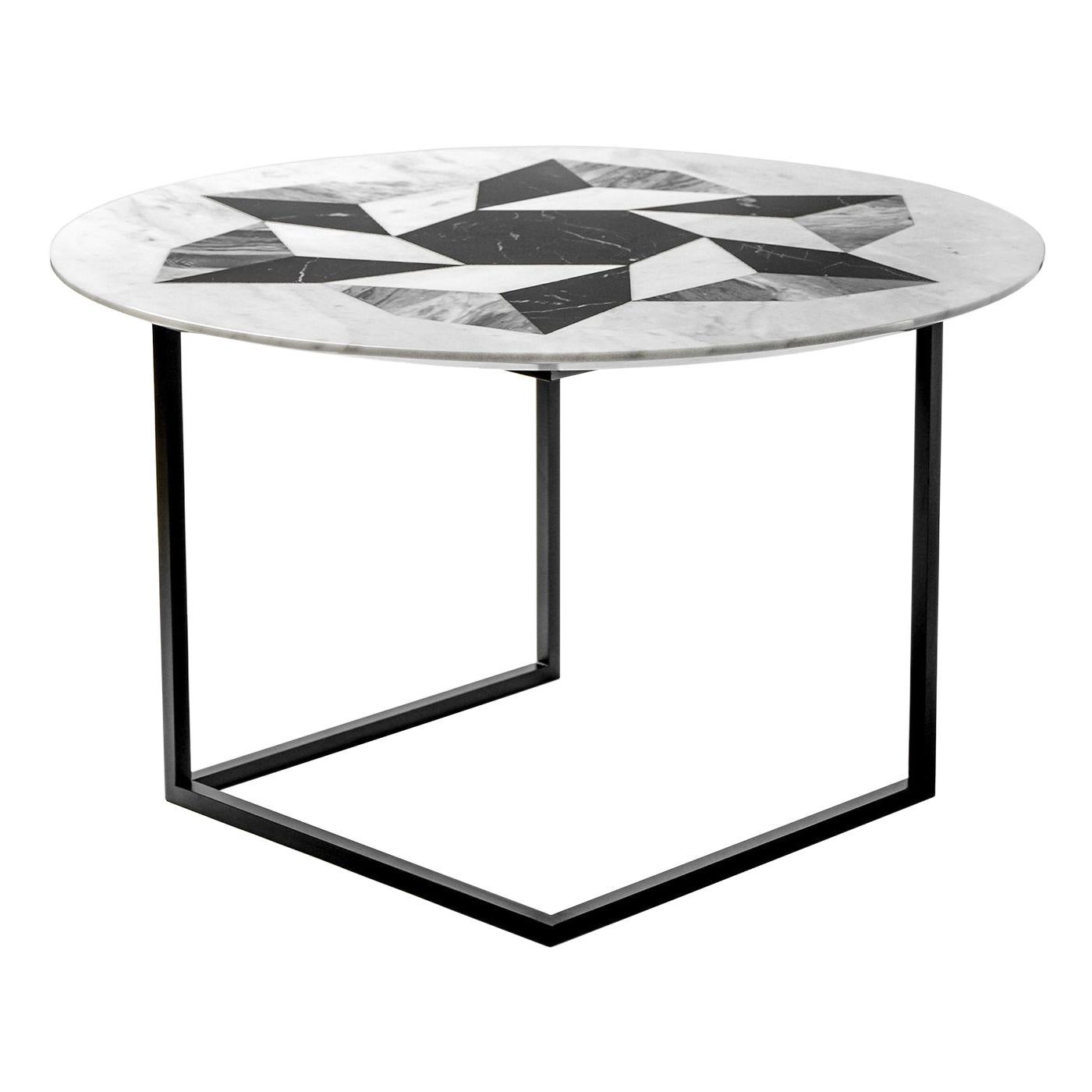 Table basse cubique Esopo avec roue géométrique d'Antonio Saporito en vente